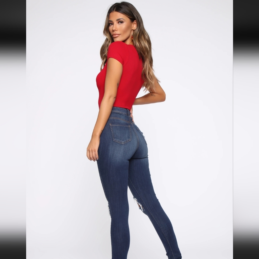 Red Crop Top - Picture 2 of 3